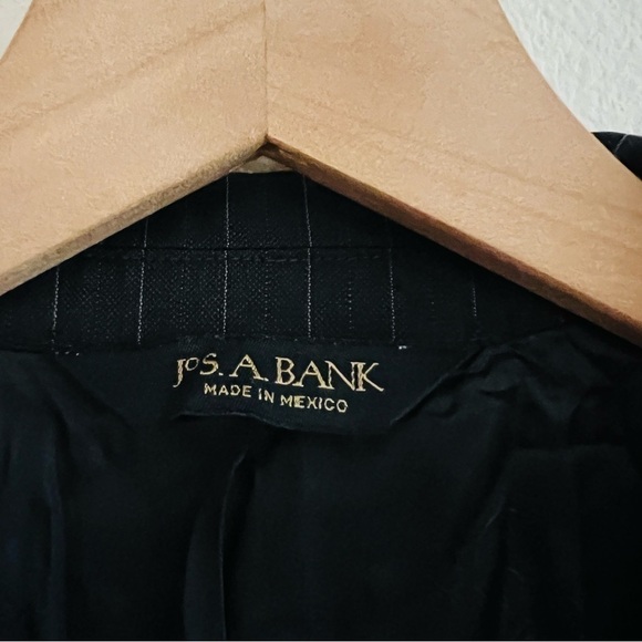 JOS A Bank Men's Dark Navy Blue/Blackish Blazer Suit & Trouser Pants Set Size L - Picture 4 of 9